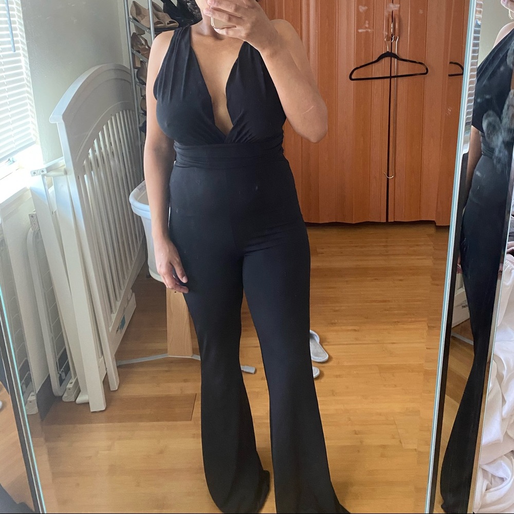 Flare bottom jumpsuit
